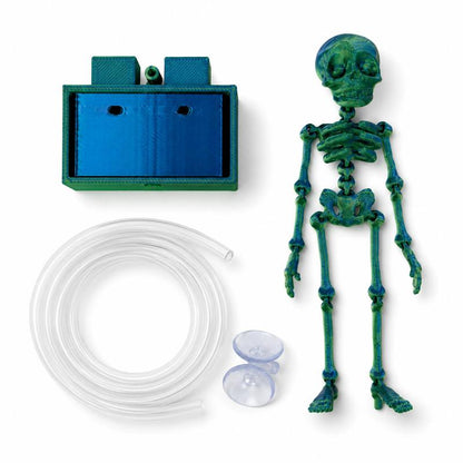 3D Printed Skeleton Aquarium Decoration – Funny Movable Fish Tank Ornament for Halloween & Spooky Aquascaping