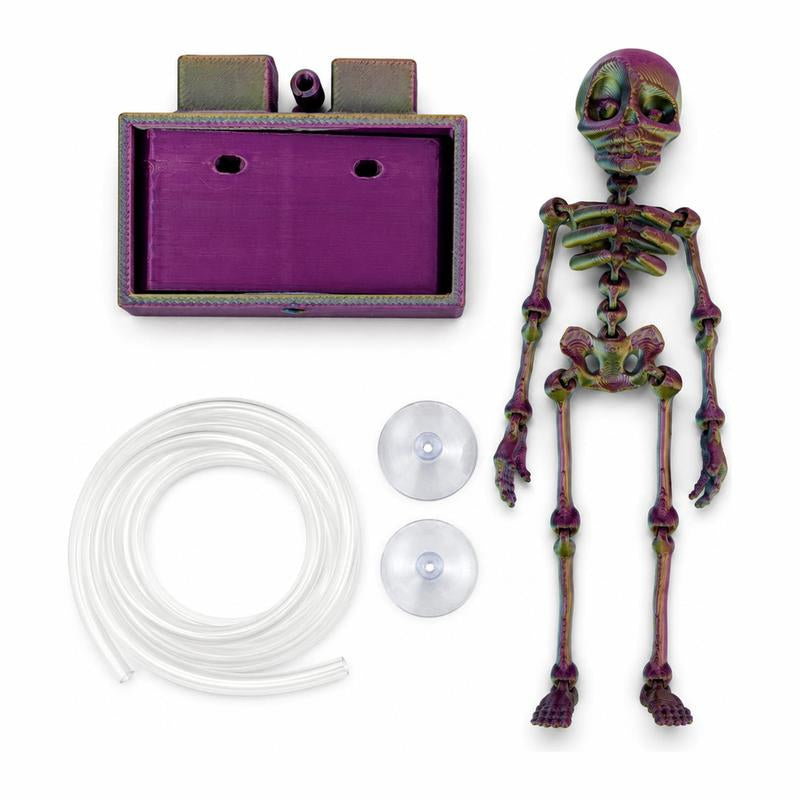 3D Printed Skeleton Aquarium Decoration – Funny Movable Fish Tank Ornament for Halloween & Spooky Aquascaping