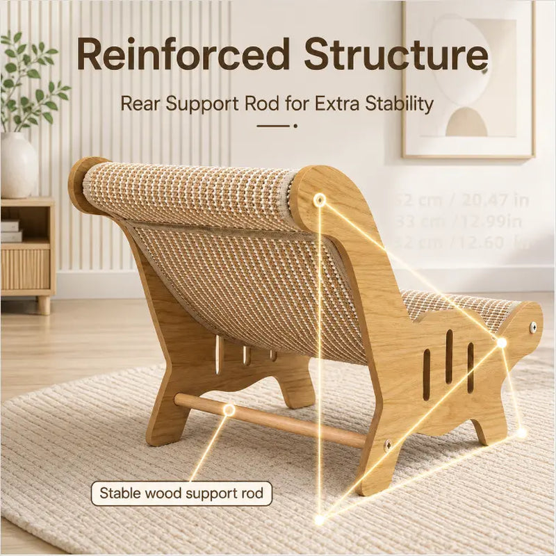 2-in-1 Natural Sisal Cat Scratcher Bed with Hammock – Durable Cat Lounge & Scratching Mat for Indoor Cats