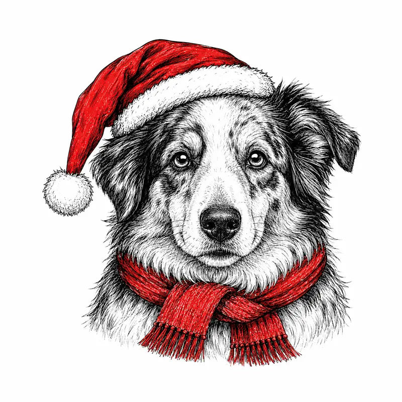 Santa Paws Christmas Dog Sweatshirt – 50 Dog Breed Designs, Funny Holiday Crewneck Gift for Dog Lovers