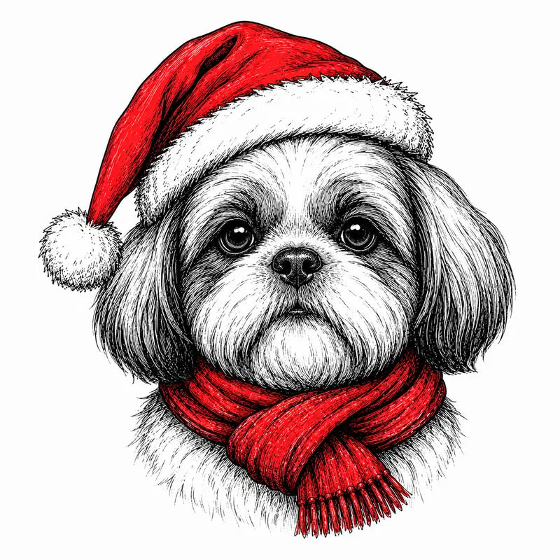 Santa Paws Christmas Dog Sweatshirt – 50 Dog Breed Designs, Funny Holiday Crewneck Gift for Dog Lovers