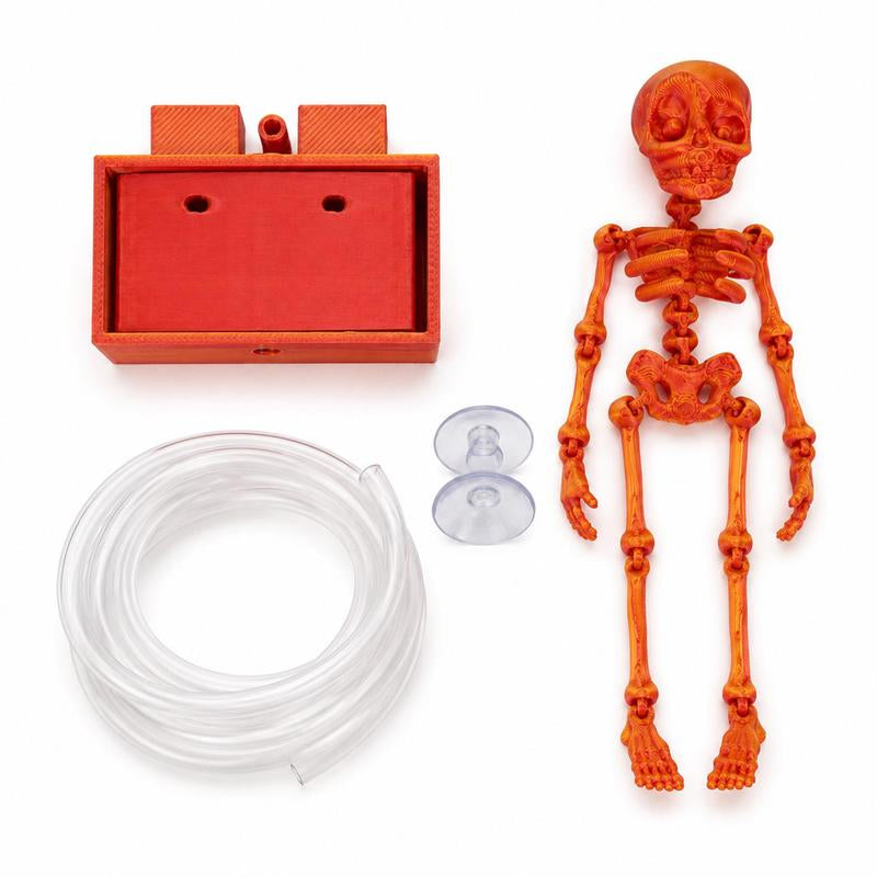 3D Printed Skeleton Aquarium Decoration – Funny Movable Fish Tank Ornament for Halloween & Spooky Aquascaping
