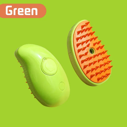 3-in-1 Rechargeable Pet Grooming Brush with Mist Spray – Cat & Dog Hair Remover, Massage Comb for Shedding & Detangling