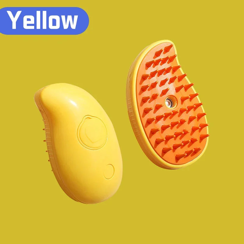 3-in-1 Rechargeable Pet Grooming Brush with Mist Spray – Cat & Dog Hair Remover, Massage Comb for Shedding & Detangling