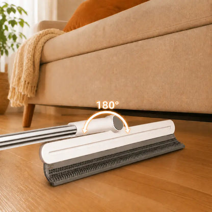 Pet Hair Remover Broom & Carpet Scraper – Reusable 180° Rotating Squeegee for Dog & Cat Hair, Rugs, Couches & Floors