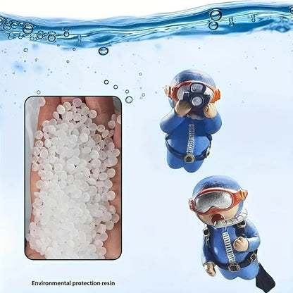 4-Piece Floating Aquarium Diver Decoration Set – Fun Fish Tank Ornaments & Underwater Landscape Accessories