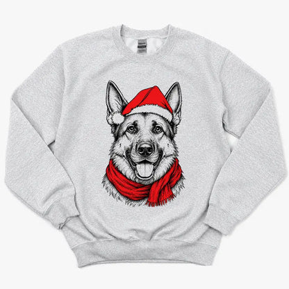Santa Paws Christmas Dog Sweatshirt – 50 Dog Breed Designs, Funny Holiday Crewneck Gift for Dog Lovers