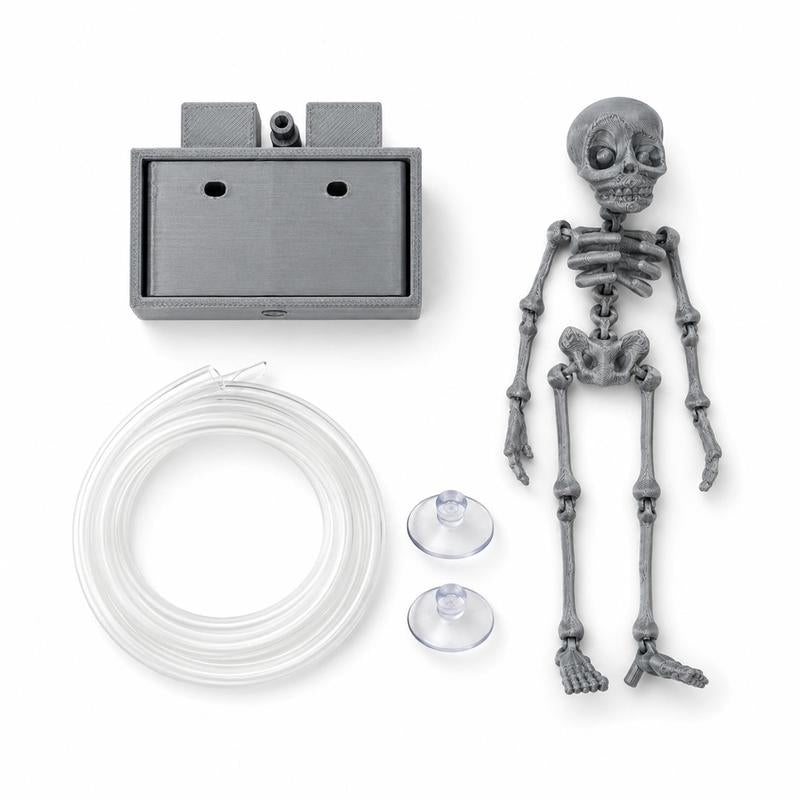 3D Printed Skeleton Aquarium Decoration – Funny Movable Fish Tank Ornament for Halloween & Spooky Aquascaping