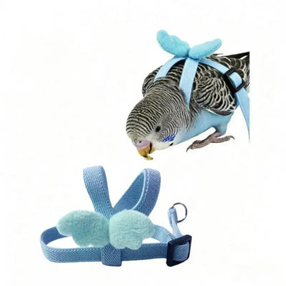 Adjustable Bird Harness & Flight Leash Set – Lightweight Outdoor Training Harness for Cockatiels, Budgies & Lovebirds