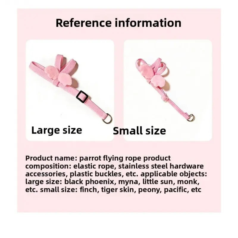 Adjustable Bird Harness & Flight Leash Set – Lightweight Outdoor Training Harness for Cockatiels, Budgies & Lovebirds