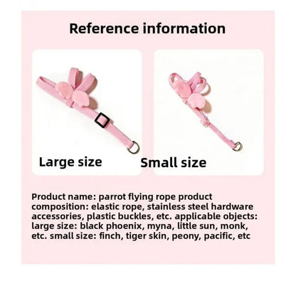 Adjustable Bird Harness & Flight Leash Set – Lightweight Outdoor Training Harness for Cockatiels, Budgies & Lovebirds